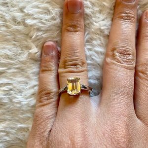 2.36ct Bi-Color Citrine Sterling Silver Ring